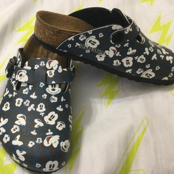 BIRKENSTOCK Clogs Shoes Boston Birko-Flor Mickey Mouse Size 26 US Size 8-8.5 NEW - Picture 1 of 1